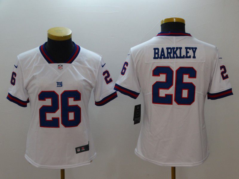 Women New York Giants 26 Barkley White Nike Vapor Untouchable Limited NFL Jerseys